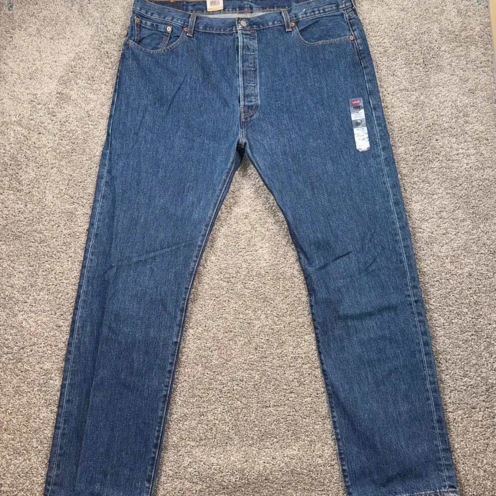 Levi's 501 Original Jeans Mens Big & Tall Button Fly Blue 42x34 NEW